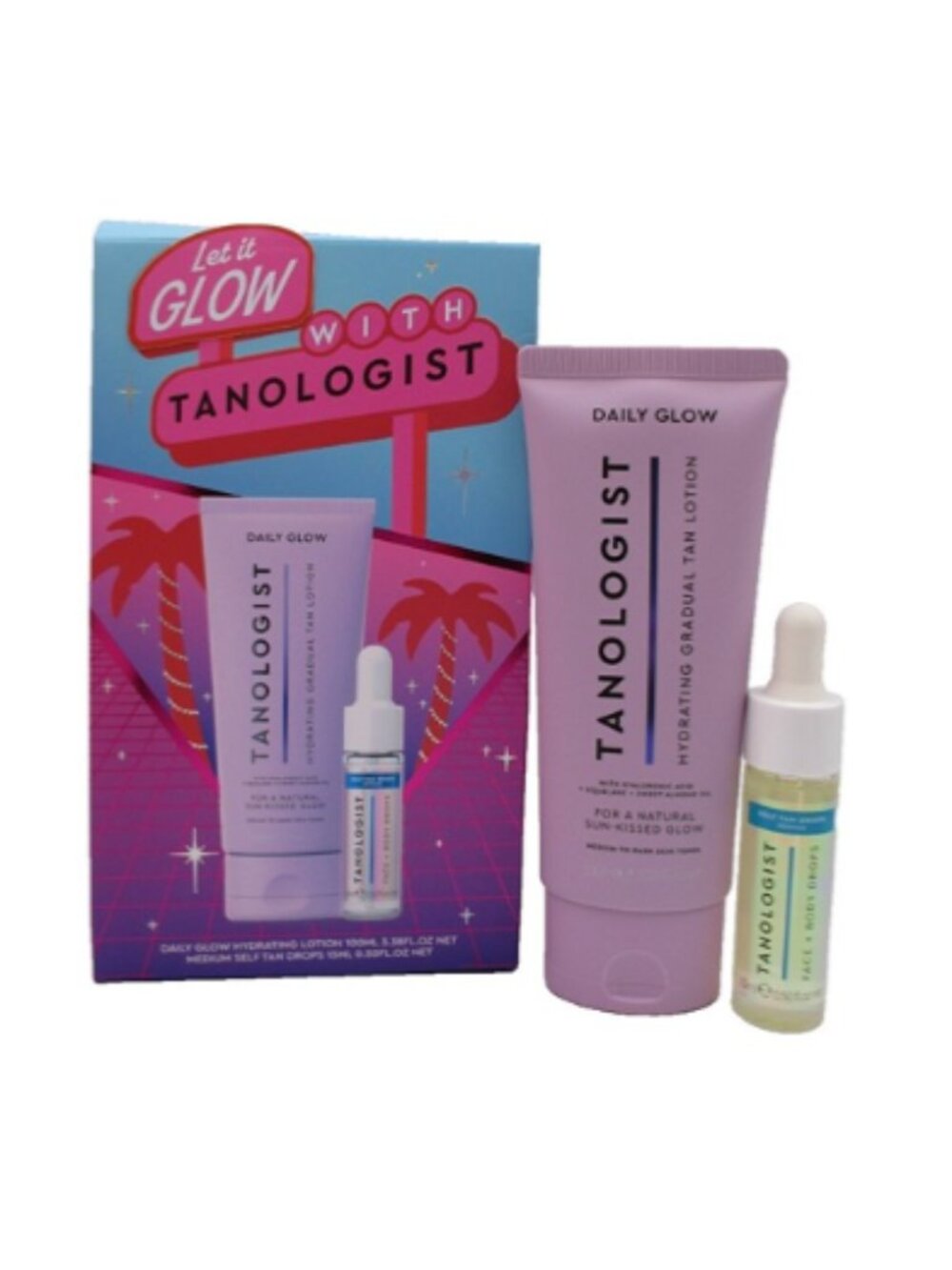 MSRP $35 | Tanologist Let It Glow Duo Gift Set – Medium/Medium-Dark – NIB
